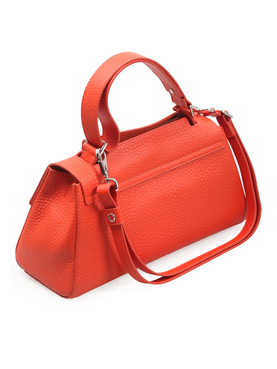 shop ORCIANI  Borsa: Orciani borsa Sveva Longuette Sense in pelle con tracolla.
Dimensioni: Larghezza: 34 cm / Altezza: 18 cm / Profondità: 14 cm.
Tasche: tre interne, di cui una con zip.
Chiusura: patta con bottone magnetico.
Funzionalità: apertura a scomparsa sulla parte alta della patta, tracolla di servizio regolabile e rimovibile.
Dettagli: pelle martellata; finitura palladio.
Made in Italy.. B02159 SOF-PAPAVERO number 5523675